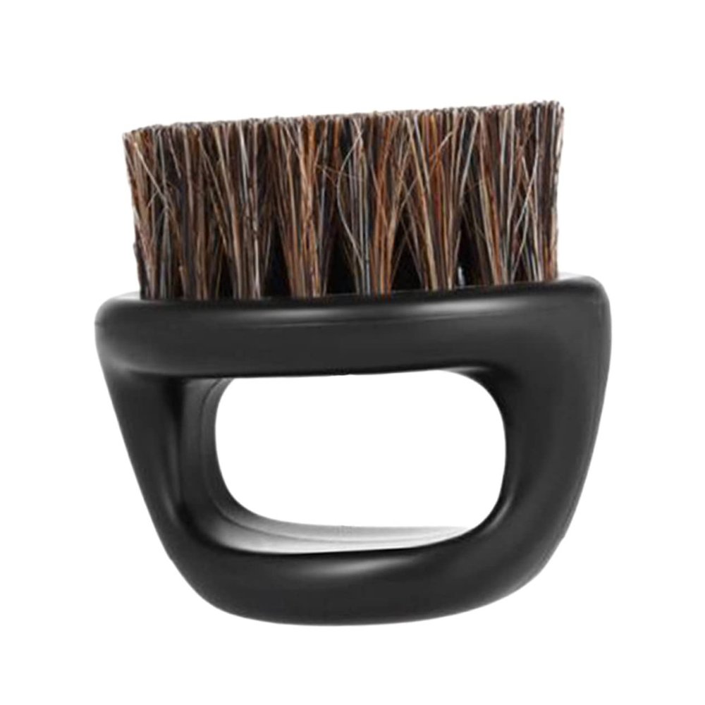 IWOWHERO Men's Beard Brush Stiff Boar Bristles for Grooming and Styling Ergonomic Design for Easy Use at Portable Hair Sweep Brush for Beard Care