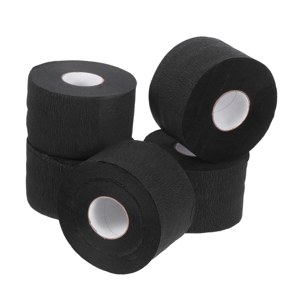 BIUDECO 5rolls Disposable Neck Strip Paper for Barbers Stretchy Protective Neck Tape for Salon Hair Cutting and Shaving Skin-Friendly and Convenient Hairdressing Accessory