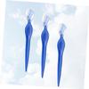 IWOWHERO 3pcs Stainless Steel Eyebrow Razors for Precision Trimming Compact Beauty Makeup Tools Transparent Blue for Women and Girls for Grooming Eyebrows and Facial Hair view 3
