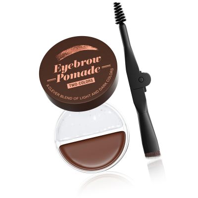 2 In 1 Eyebrow Pomade Two Colors Brow Pomade With Brush Eyebrow Styling Cream For Woman Brow Makeup