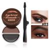 2 In 1 Eyebrow Pomade Two Colors Brow Pomade With Brush Eyebrow Styling Cream For Woman Brow Makeup view 3