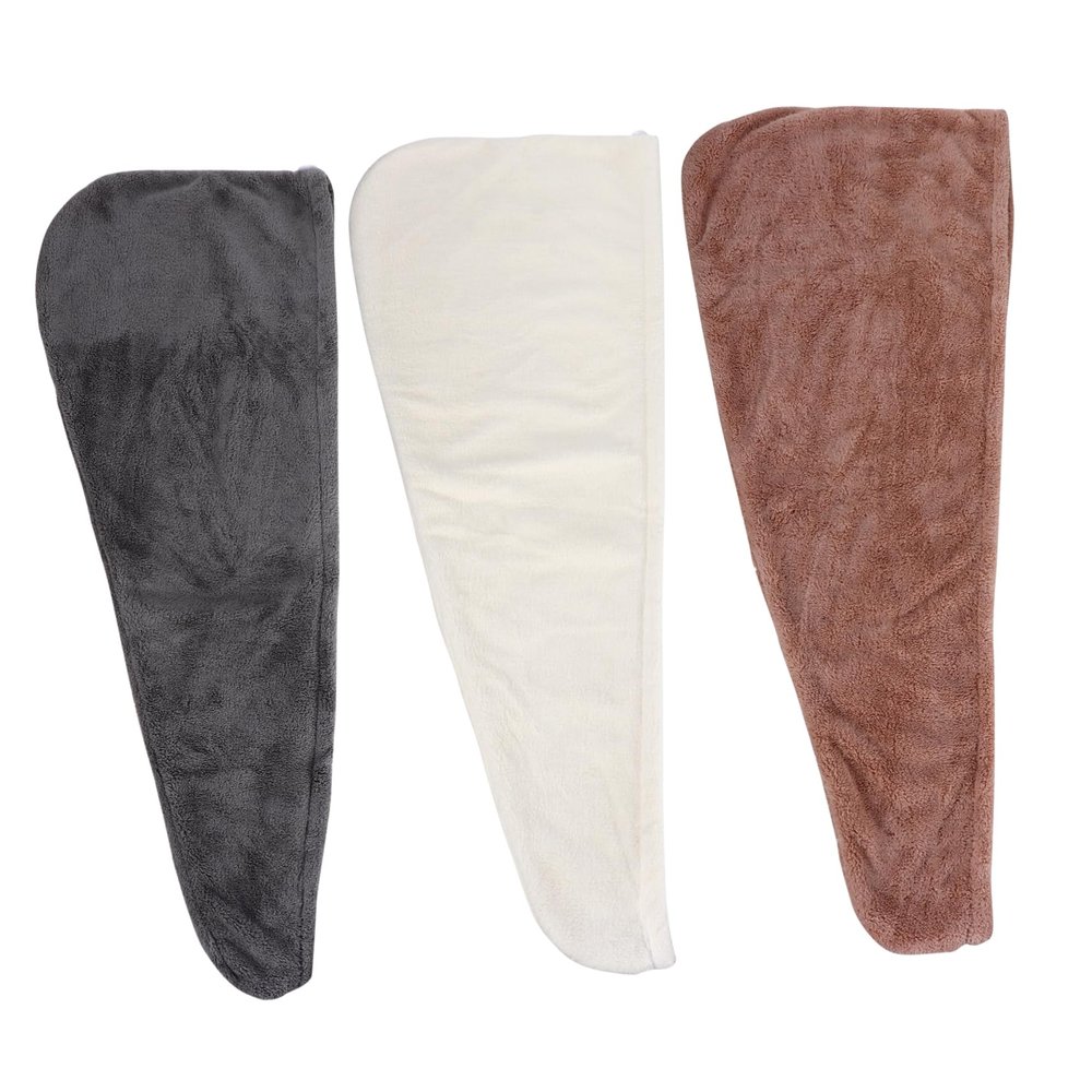 BIUDECO 3pcs Hair Dry Wraps Set Absorbent Hair Drying Cap Towel Super Absorbent Women