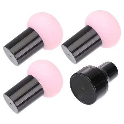 VINTORKY 3pcs Mushroom Makeup Sponge Seal Shape Makeup Puff Handle Wet Dry Powder Puff for Foundation Concealer Blush Easy Cleaning Feature Random Color