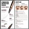 2 Pack Eyebrow Pen, Waterproof Microblading Eyebrow Pencil, 4 Tip Precise Eye Brow Makeup Pen for Women to Effortlessly Create Hair Like Natural Brows, Non Dry Out and Last All Day (Light Brown) view 2