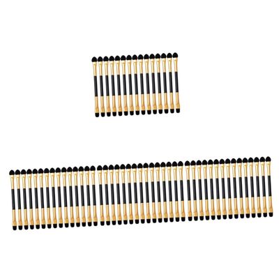 HAPINARY 60pcs Double-ended Eyeshadow Applicators Soft Sponge Tips for Easy Blending Application for Personal Use Professional Makeup Artists