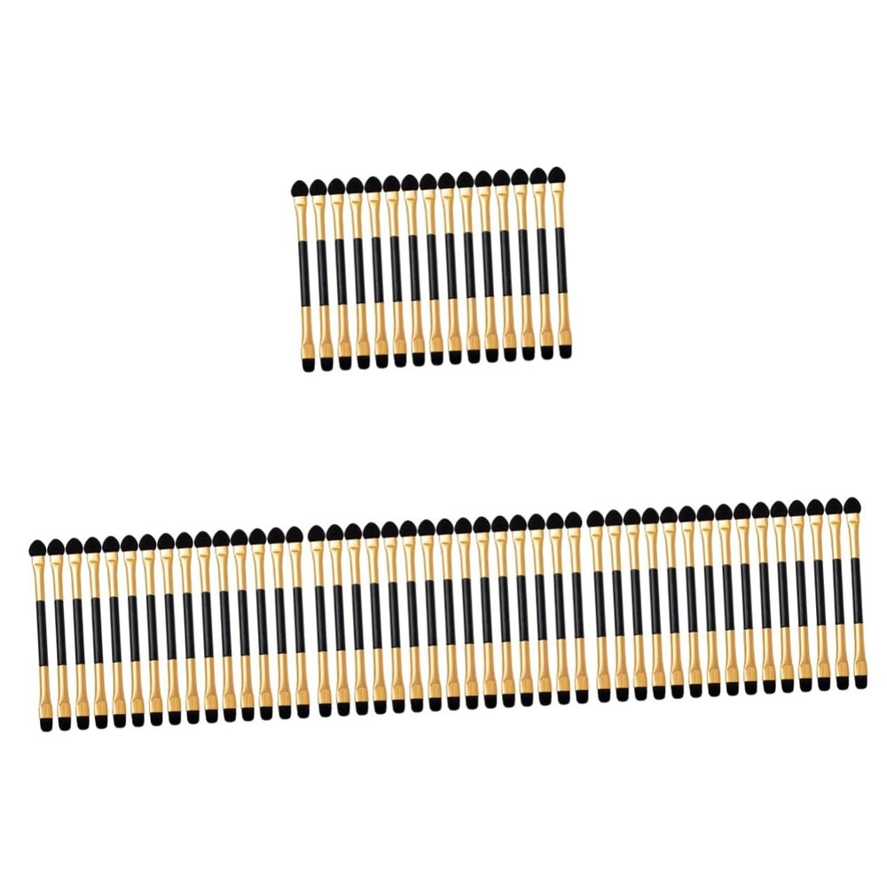 HAPINARY 60pcs Double-ended Eyeshadow Applicators Soft Sponge Tips for Easy Blending Application for Personal Use Professional Makeup Artists