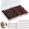 200Pcs Hair Pins Kit,Bobby Pins and U Shaped Hair Pins Bun Pins Gifts for Women Girls with Storage Box Wedding Hairstyles (Brown,2Inch) view 1