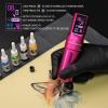 50Pcs Tattoo Needles with 7Adjustable Strokes Wireless Tattoo Gun Wireless Tattoo Machine 1,800 mAh Capacity Wireless Power Supply, Coreless Motor, Digital LED Display Tattoo Pen view 2
