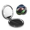 STVYUKL Mini Folding Compact Mirror Pocket Travel Makeup Mirror with 2 X 1x Magnification American Football Portable Folding Small Pocket Mirror for Women Handbag Purse Round Shape view 1