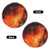 STVYUKL Mini Folding Compact Mirror Pocket Travel Makeup Mirror with 2 X 1x Magnification Roaring Flame Portable Folding Small Pocket Mirror for Women Handbag Purse Round Shape view 2
