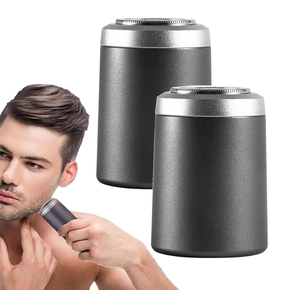 2025 Portable Mini Electric Shaver, USB Rechargeable Waterproof Trimmer Travel Razor for Men, Pocket Size for Home Travel Office (2)