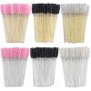 MyAoKuE-UP 300 Pack Disposable Mascara Wands Crystal Gold Handle Brush Lash Wand Eyelash Extension Tool Bulk Makeup Applicator (Mix 6 Color) view 1
