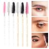 MyAoKuE-UP 300 Pack Disposable Mascara Wands Crystal Gold Handle Brush Lash Wand Eyelash Extension Tool Bulk Makeup Applicator (Mix 6 Color) view 3