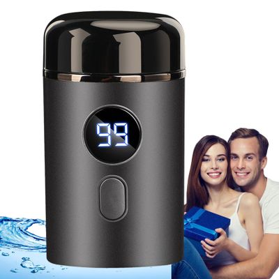 Mini Portable Electric Shaver, Unisex Mini Portable Electric Shaver, USB Rechargeable Waterproof Razor for Men (Black)