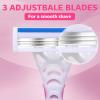 Leriton 48 Count Women's Disposable Razors Blades Bulk 3 Blade Razors for Women Disposable Head Razor Sensitive Skin Razor Comfortable Shave for Bathing Hotel Travel view 2