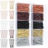 400 Pcs Bobby Pins Set, 2 Inch Hair Pins for Women Girls and U-Shaped Pins for Buns, 5 Colors Brown Blonde Black Styling Pins With Storage Box view 1