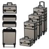 BYOOTIQUE Rolling Makeup Cases Organizer Nail Tech Storage Cart Hairdressing Brush Bags False Eyelash Storage for Beauty Salon Traveling Beautician Manicurist Hairstylist,Rococo GainsBoro view 2