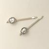 Freshwater Pearl Metal Hair Bobby Pins | Silver view 1