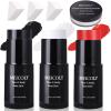 MEICOLY Black White Red Face Body Paint Stick with Setting Powder and Sponges,Clown White Devil Joker Face Paint Makeup,Waterbased Body Paint,Halloween Face Painting for Vampire Skeleton Spiderman view 1