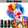 MEICOLY Black White Red Face Body Paint Stick with Setting Powder and Sponges,Clown White Devil Joker Face Paint Makeup,Waterbased Body Paint,Halloween Face Painting for Vampire Skeleton Spiderman view 2