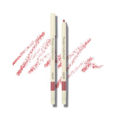 Espoir Plumpies OverLip Pencil #3 Rose VolumeMLBB Color Lip Liner with Plumping Effects, Sharpener Included for Define Fine Lines, Softly Blended with Creamy Texture, Natural Korean Makeup