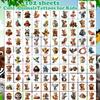 102 PCS Individually Wrapped Cute Animals Temporary Tattoo for kids - Animals Temporary for Girls Boy Body Arm Shoulder Cute Tattoos Stickers, Birthday Party Supplies Gifts for Kids view 2