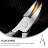 FOMIYES 4pcs Nail Grooming Kit Leather Case Professional Nail Clippers Cuticle Nippers and Dual- Tools for Manicure and Pedicure Salon view 3