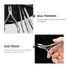 FOMIYES 4pcs Nail Grooming Kit Leather Case Professional Nail Clippers Cuticle Nippers and Dual- Tools for Manicure and Pedicure Salon view 4
