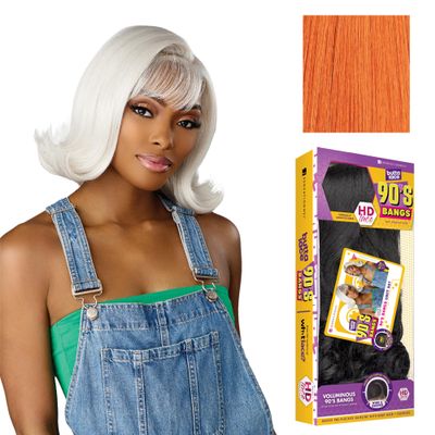 Sensationnel Butta Lace 90Sbangs Wigs - Unit 907 Glueless Wide Deep Part Synthetic Preplucked Hairline (CINNAMONCOPPER)