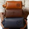 HARDISTON Personalized Genuine Leather Toiletry Bag for Men  Handcrafted Custom Dopp Kit with Engraved Monogram, Travel Shaving Bag Gift for Dad, Husband, Boyfriend, Groomsmen view 1