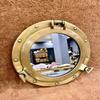 12" Antique Porthole Round Window Glass, Fully Functional Ship's Window for Walls & Doors, Home Decor, Circular Mirror Ideas (15) view 1