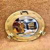 12" Antique Porthole Round Window Glass, Fully Functional Ship's Window for Walls & Doors, Home Decor, Circular Mirror Ideas (15) view 3