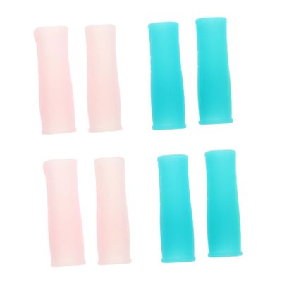minkissy 8pcs Silicone Nipper Covers for Manicure Tools Cuticle Scissor and Tweezers Protective Sleeves for Home and Salon Use