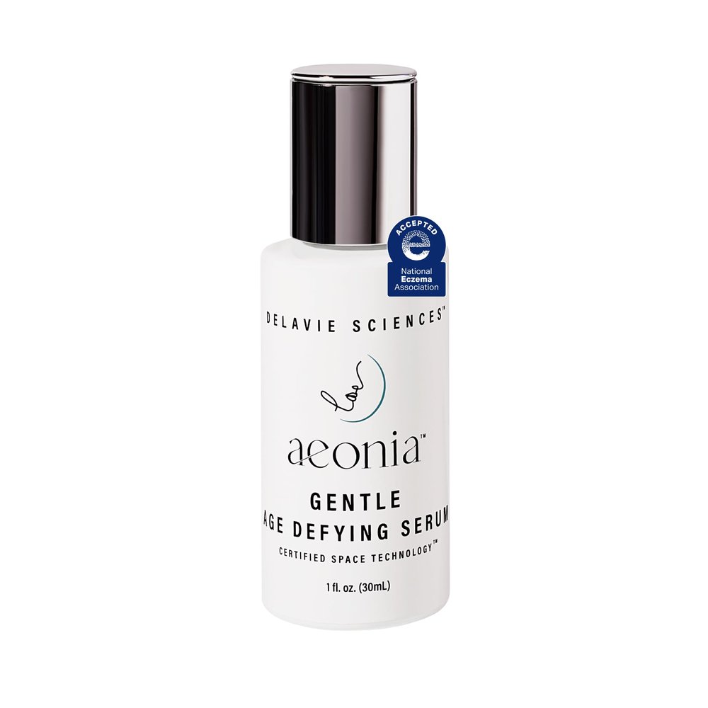 Aeonia Gentle Age-Defying Serum - Certified Space Technology Skincare, Anti-Aging Face Serum with Bacillus Lysate & Resveratrol - Hydrates, Firms, Smooths Skin Texture & Reduces Fine Lines, 1 Fl Oz