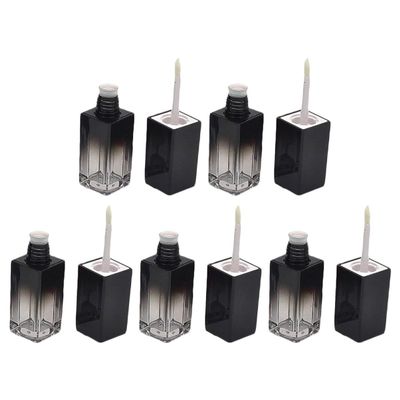 IWOWHERO 5pcs Gradient Black Lip Gloss Tubes Refillable Storage Containers for Lip Color and Lightweight
