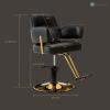 Berkeley Styling Chair Hair Salon Chair Beauty Spa Furniture, Black Cushion Gold Frame view 3