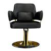 Berkeley Styling Chair Hair Salon Chair Beauty Spa Furniture, Black Cushion Gold Frame view 4
