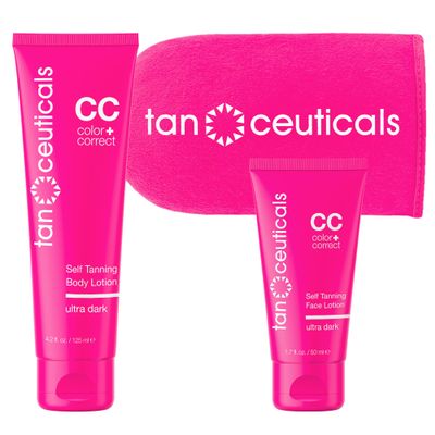 Tanceuticals Body + Face Self Tanning Lotion Kit, Ultra Dark Shade