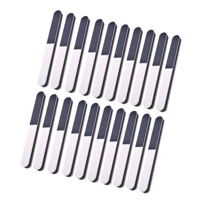 BIUDECO 20pcs Thicken Nail Files Manicure Tool Nail Art Supplies Black Grey Professional Buffers Files for Techs