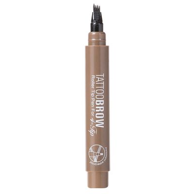 2-in-1 Magic Eyebrow Pencil | 2024 3D Waterproof Microblading Pen | 4-Fork Tip with Liquid Eyeliner | Natural Look (4 Colors)