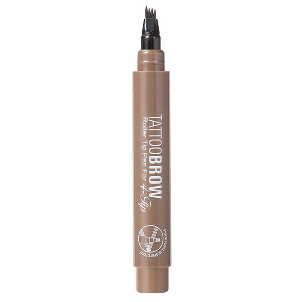 2-in-1 Magic Eyebrow Pencil | 2024 3D Waterproof Microblading Pen | 4-Fork Tip with Liquid Eyeliner | Natural Look (4 Colors)