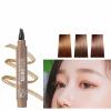2-in-1 Magic Eyebrow Pencil | 2024 3D Waterproof Microblading Pen | 4-Fork Tip with Liquid Eyeliner | Natural Look (4 Colors) view 3