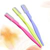 IWOWHERO 3pcs Portable Stainless Steel Eyebrow Razor Kit for Women Lightweight Trimmer for Precise Shaping Easy to Clean for Travel view 3