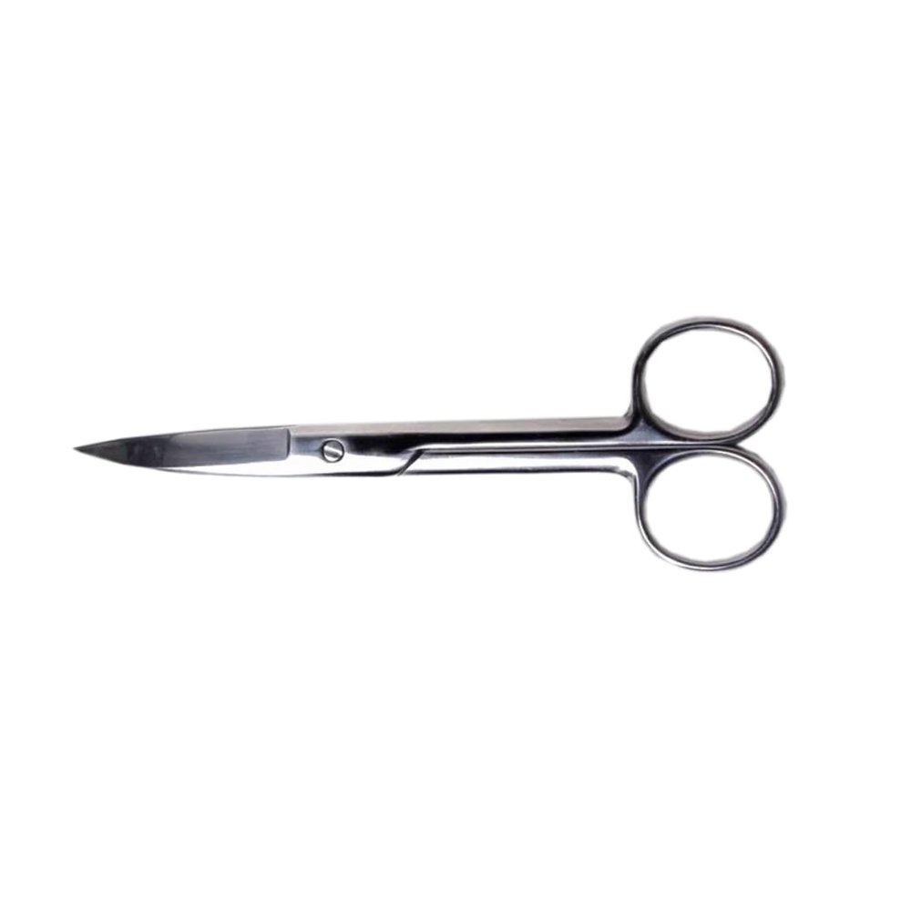 PLAFOPE Stainless Steel Curved Makeup Scissors for Eyebrow Trimming and Tape Cutting Portable Beauty Tool Pvc Packaging