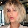 oulaer Ashy Blonde Ombre Human Hair Wig With Bang 1B613 Color Natural Wave Short Bob Wigs 13x6 HD Transparent Lace Frontal Wig Pre Plucked Brazilian Hair Bleached Knots 150% Density 8Inch view 3