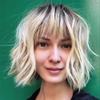 oulaer Ashy Blonde Ombre Human Hair Wig With Bang 1B613 Color Natural Wave Short Bob Wigs 13x6 HD Transparent Lace Frontal Wig Pre Plucked Brazilian Hair Bleached Knots 150% Density 8Inch view 4