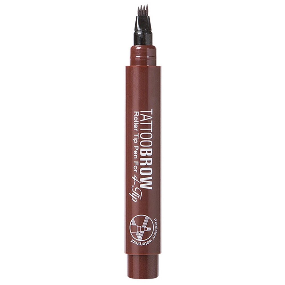 2-in-1 Magic Eyebrow Pencil | 2024 3D Waterproof Microblading Pen | 4-Fork Tip with Liquid Eyeliner | Natural Look (4 Colors)