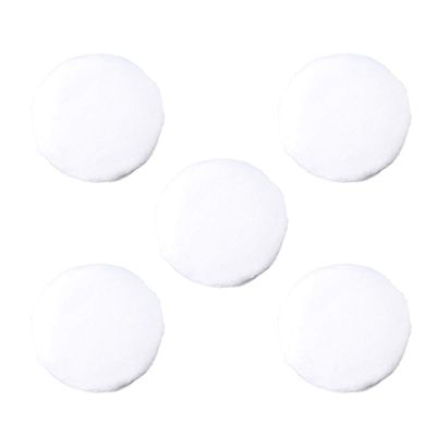 PLAFOPE 5pcs Ribbon Back Body Powder Puff Round Cotton Pads Makeup Powder Sponge for Professional Use Travel Friendly