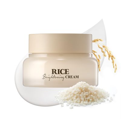 SKINFOOD Rice Brightening Cream, Korean Face Moisturizer with 48 Hours Fermented Rice Water, Korean Skin Care Rice Moisturizer for Natural Glow Glass Skin, Nourishing, Vegan, 60ml/2fl.oz.