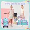 Kids Rolling Duffle Bag with Wheels for Girls - Travel Overnight Bag with Makeup and Toiletry Bag - Dance Bag for Women view 2